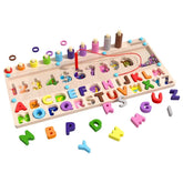 Montessori Wooden Toys Preschool Children Delight Puzzles Games Toys Early Educational Colors Numbers Shape Matching Toys Gifts